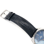 Omega De Ville Trésor 435.13.40.21.03.001  blue alligator leather strap top