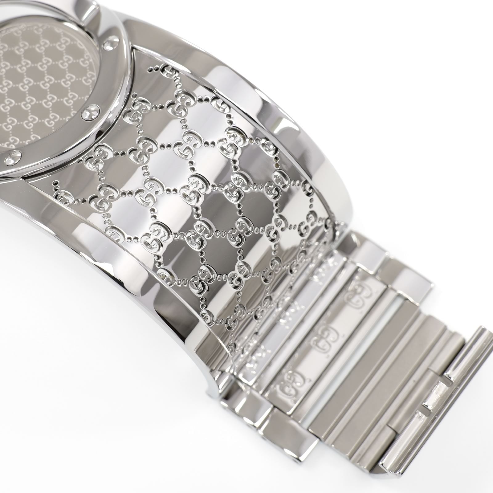 Gucci Twirl 112 stainless steel wide bangle bottom