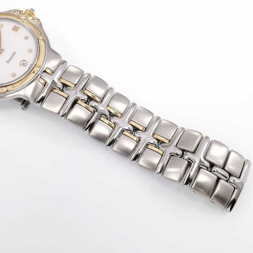 Raymond Weil Parsifal 9190 stainless steel and 18k Gold bracelet bottom