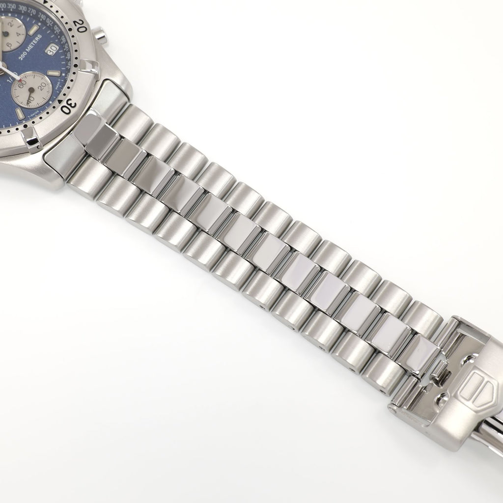 TAG Heuer 2000 Chronograph CK1112 stainless steel BA0328 bracelet bottom