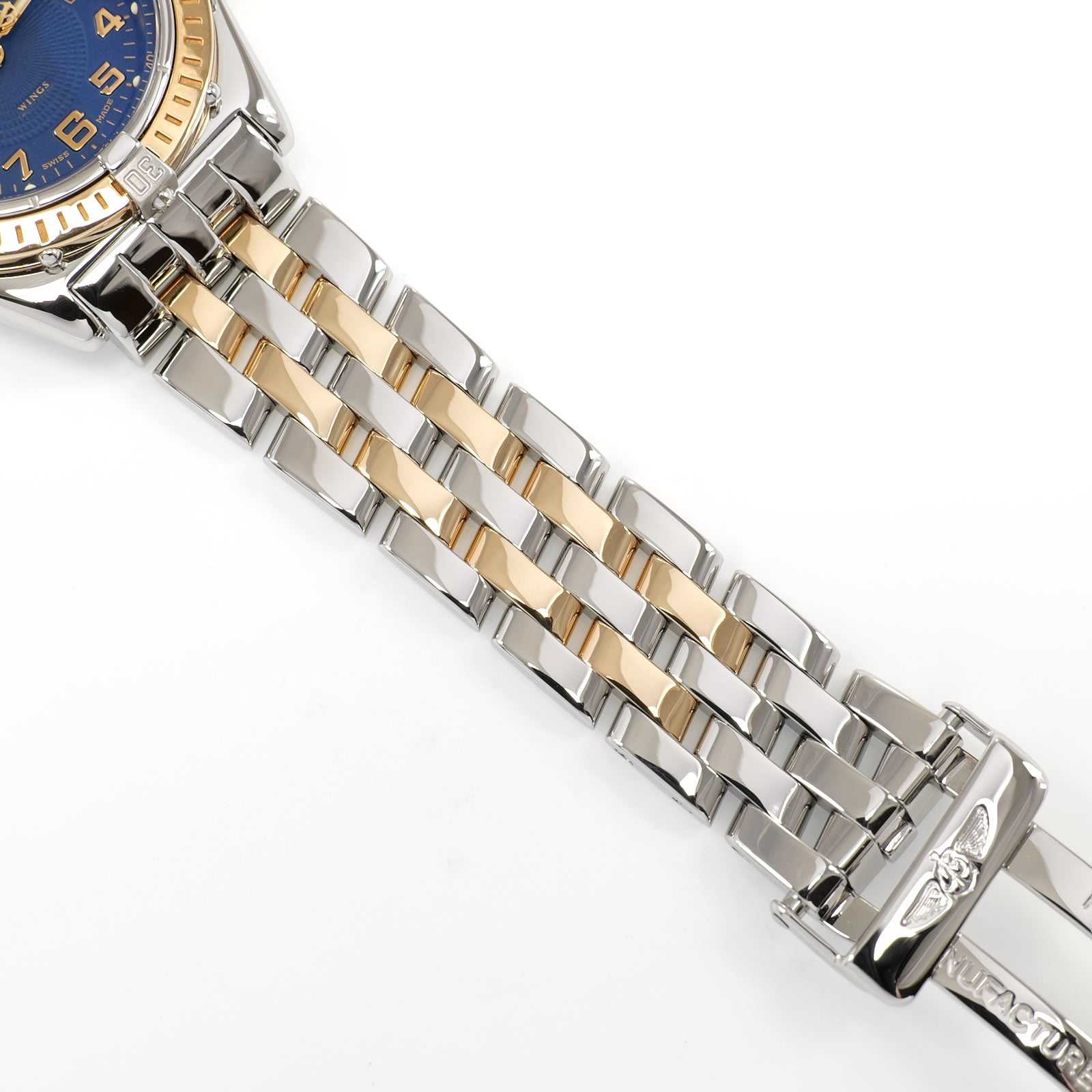 Breitling Wings D67050 stainless steel and 18k Gold bracelet bottom
