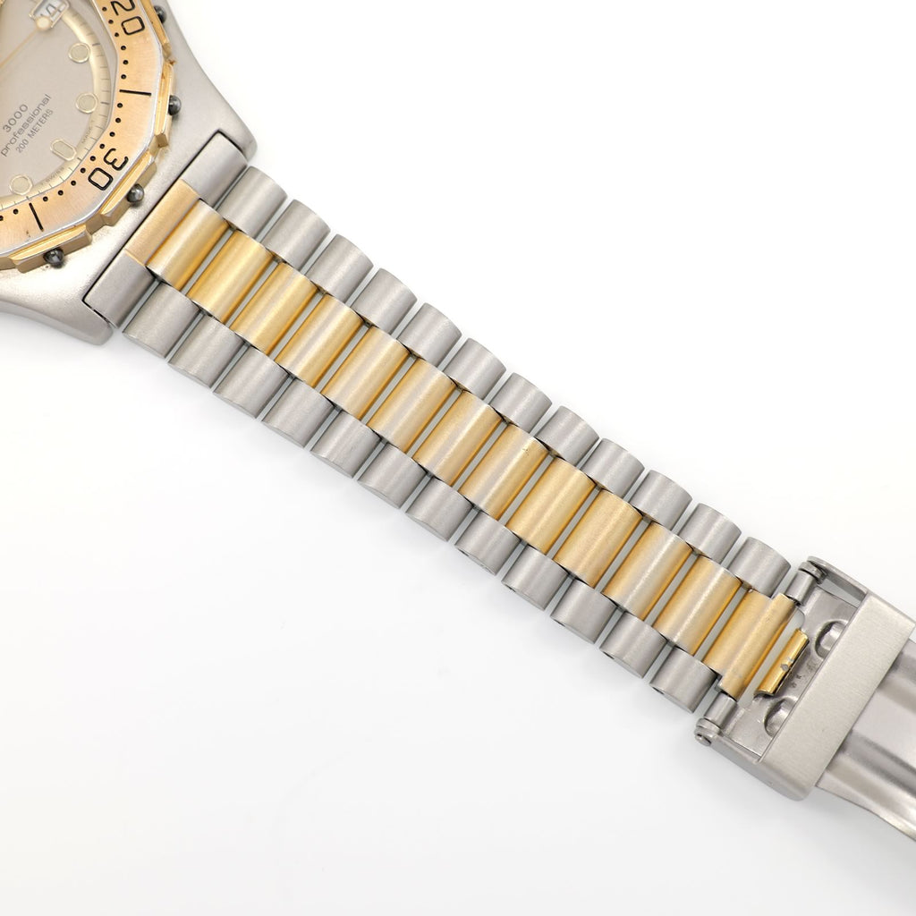 TAG Heuer 3000 stainless steel and 18k Gold bracelet 934.206 bottom