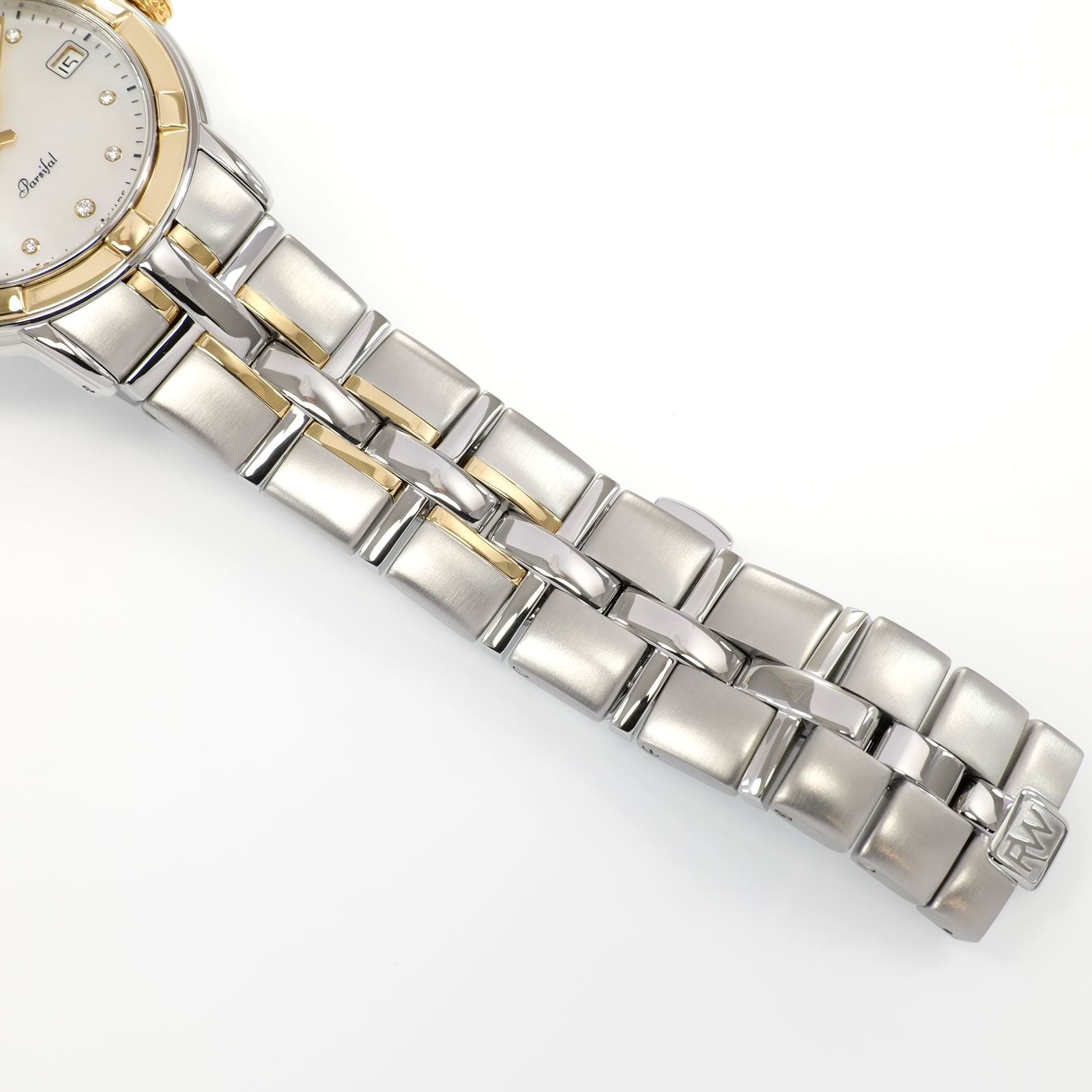 Raymond Weil Parsifal 9540 stainless steel and 18k Gold bracelet bottom
