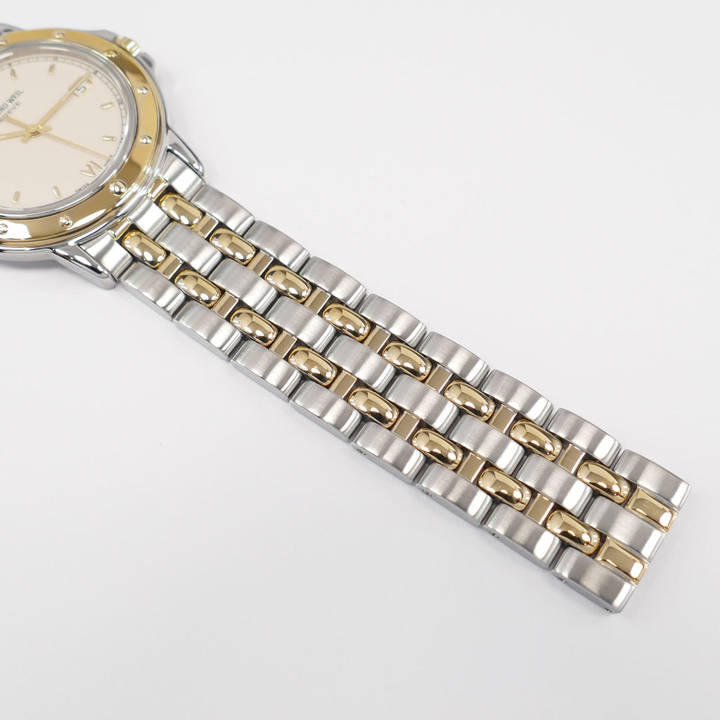 Raymond Weil Tango 5560 stainless steel and 18k Gold Plated bracelet bottom