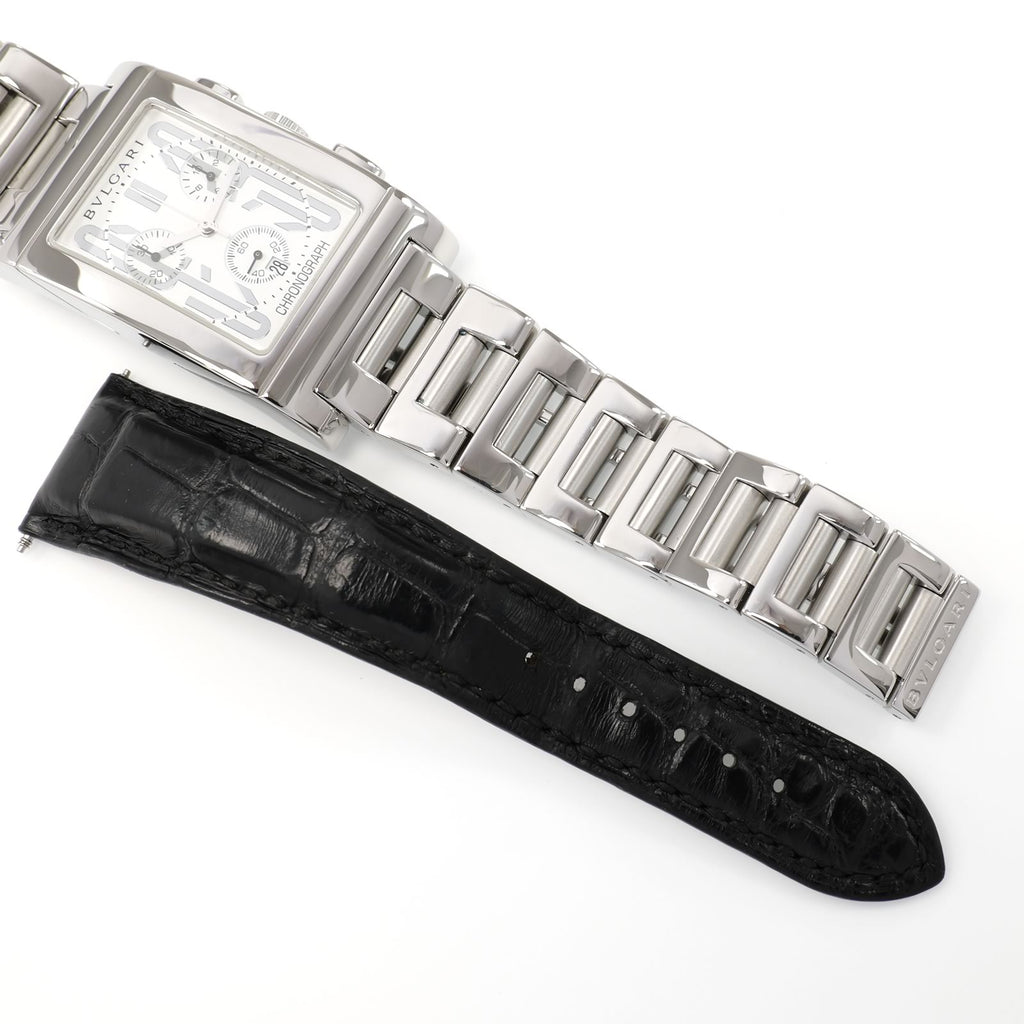 Bulgari Rettangolo RTC 49 S stainless steel bracelet bottom