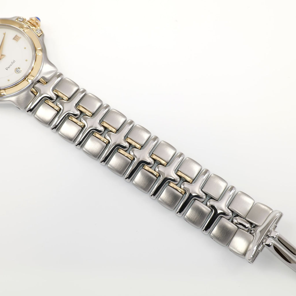 Raymond Weil Parsifal 9990 stainless steel and 18k gold bracelet bottom