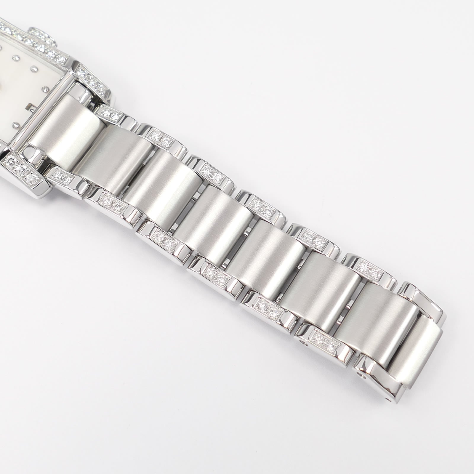 Baume & Mercier Hampton 65522 stainless steel bracelet with diamonds bottom