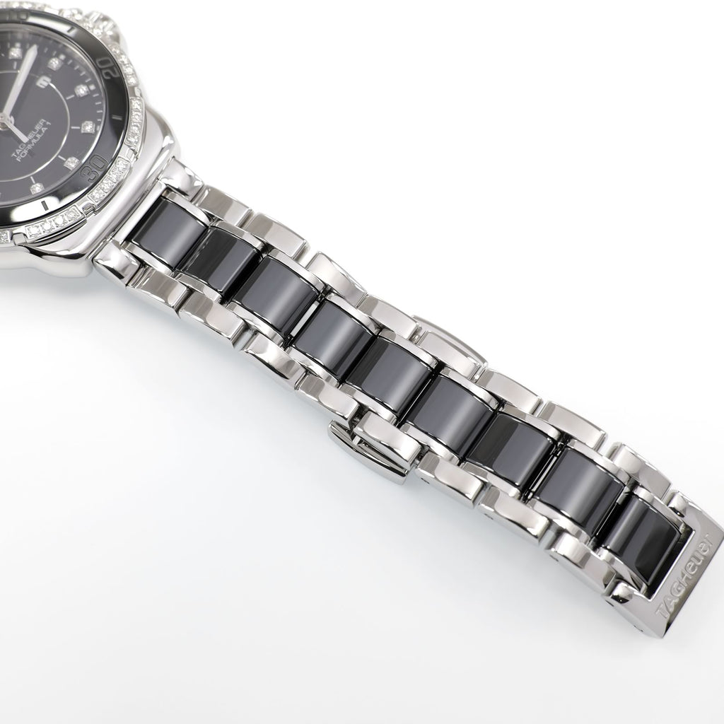 TAG Heuer Formula 1 WAH1312 stainless steel and black ceramic bracelet BA0867 bottom