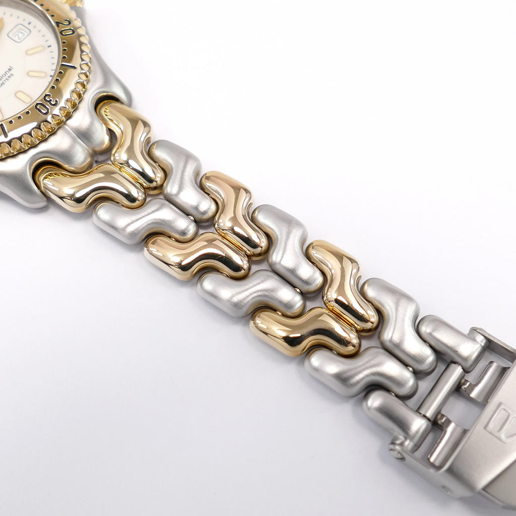 TAG Heuer SEL WG1322-2 alternating stainless steel and 18k gold plated s-link BB0471-MO bracelet bottom