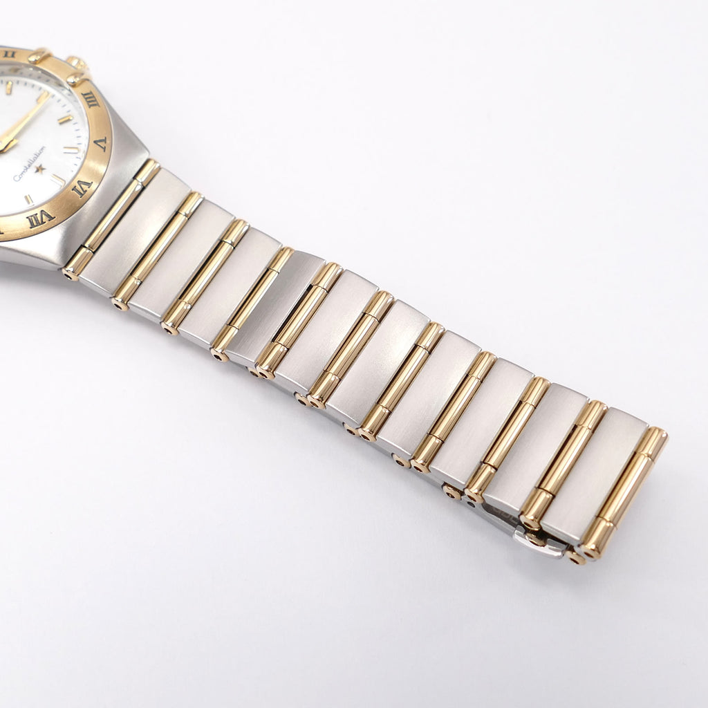 Omega Constellation 1272.70.00 stainless steel and solid 18k Gold full bar bracelet bottom