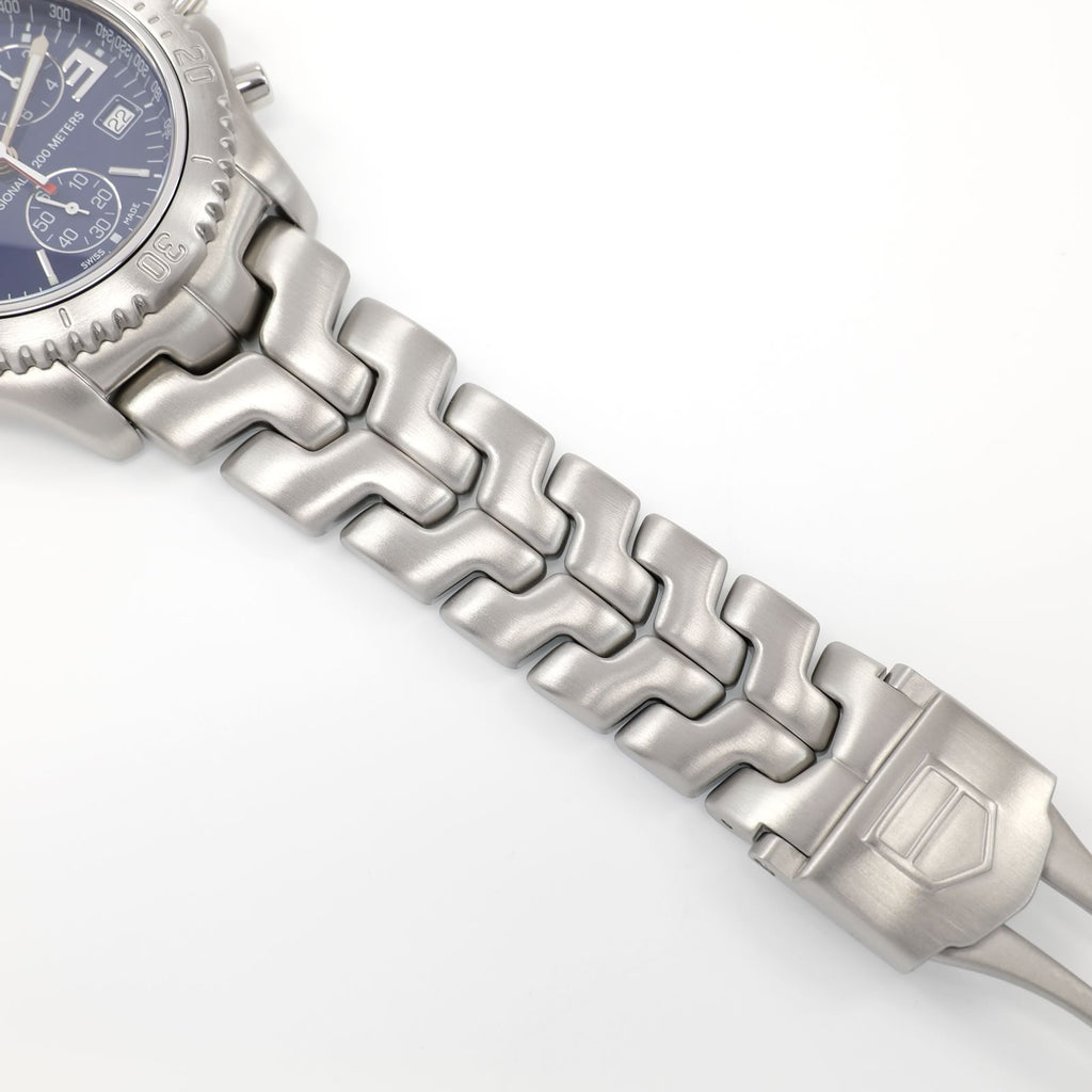 TAG Heuer Link Chronograph CT1110 stainless steel s-link BA0550 bracelet bottom