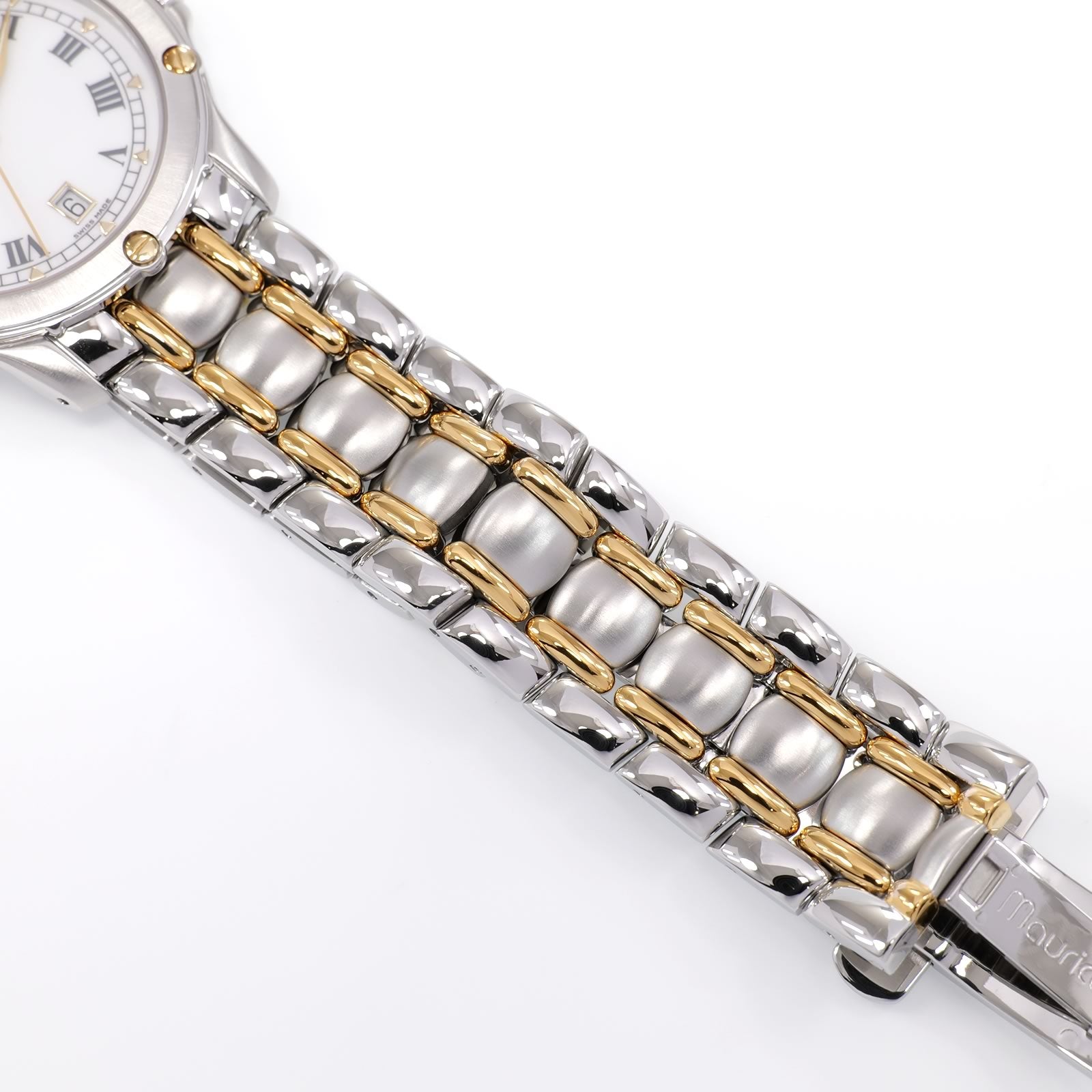 Maurice Lacroix Tiago 69709 stainless steel and 18k gold plated bracelet bottom