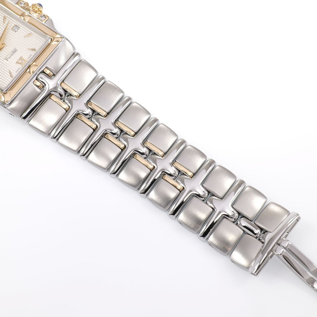 Raymond Weil Parsifal 9390 stainless steel and 18k gold bracelet bottom