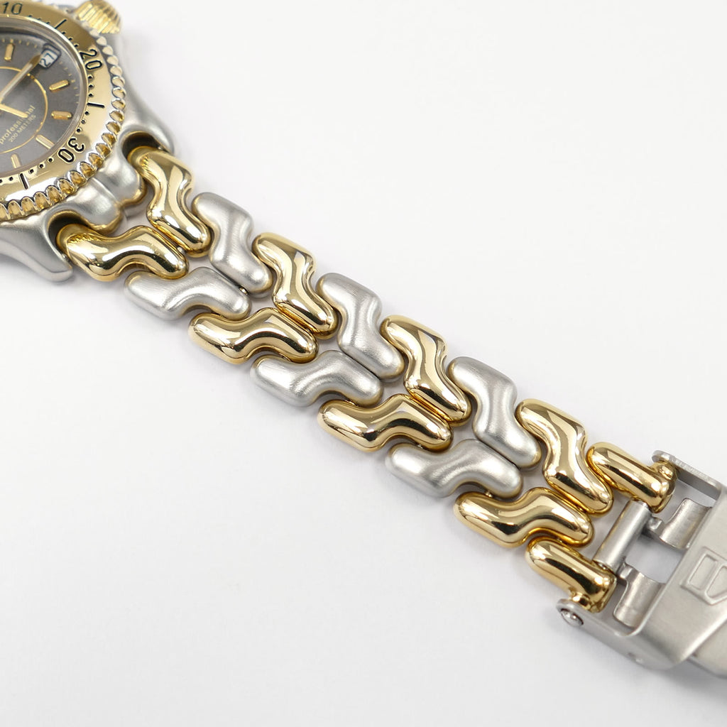 TAG Heuer SEL WG1420-0 alternate stainless steel and18k Gold Plated s-link BB0431-MO bracelet bottom