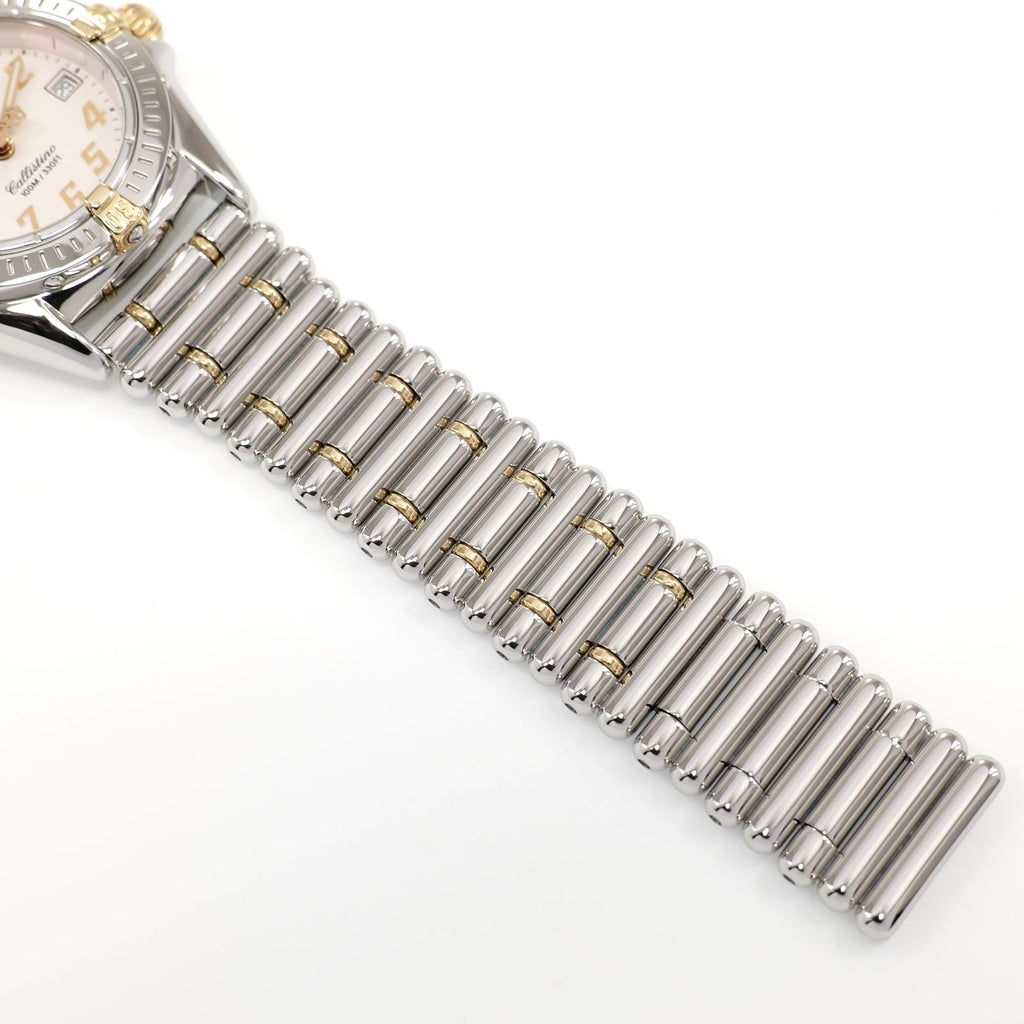 Breitling Callistino B52345 stainless steel and 18k gold Rouleaux Bracelet bottom
