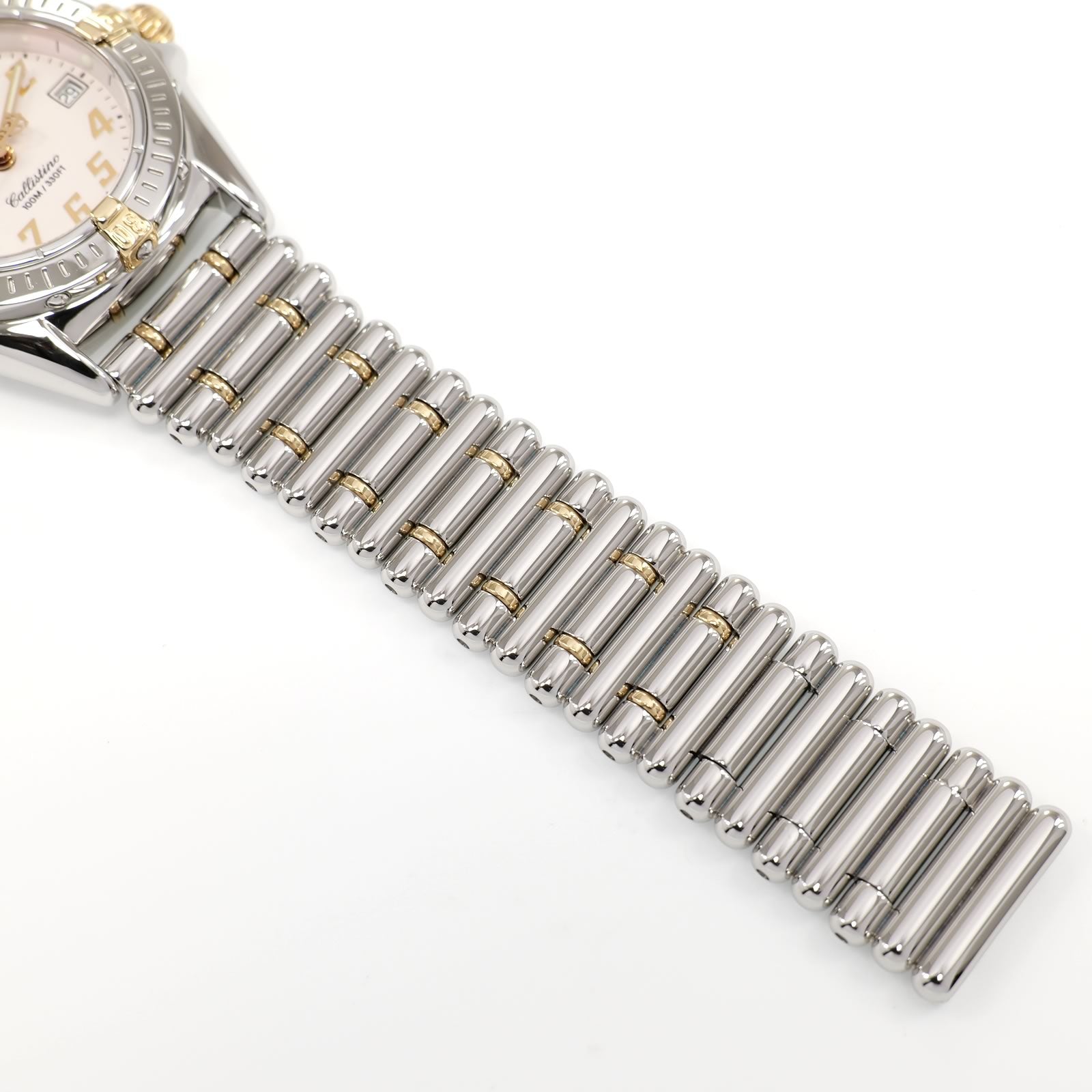 Breitling Callistino B52345 stainless steel and 18k gold Rouleaux Bracelet bottom