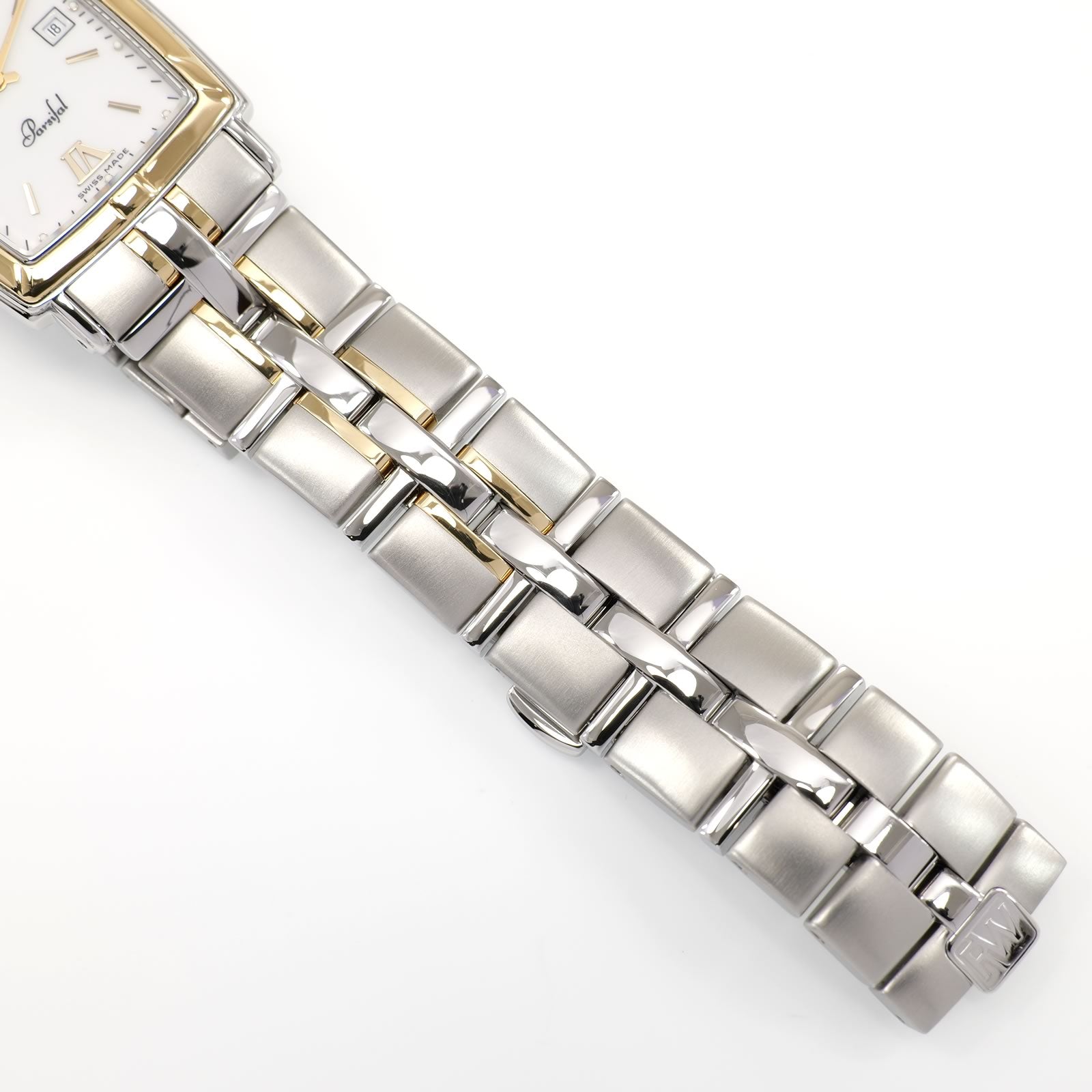 Raymond Weil Parsifal 9340 stainless steel and 18k gold bracelet bottom