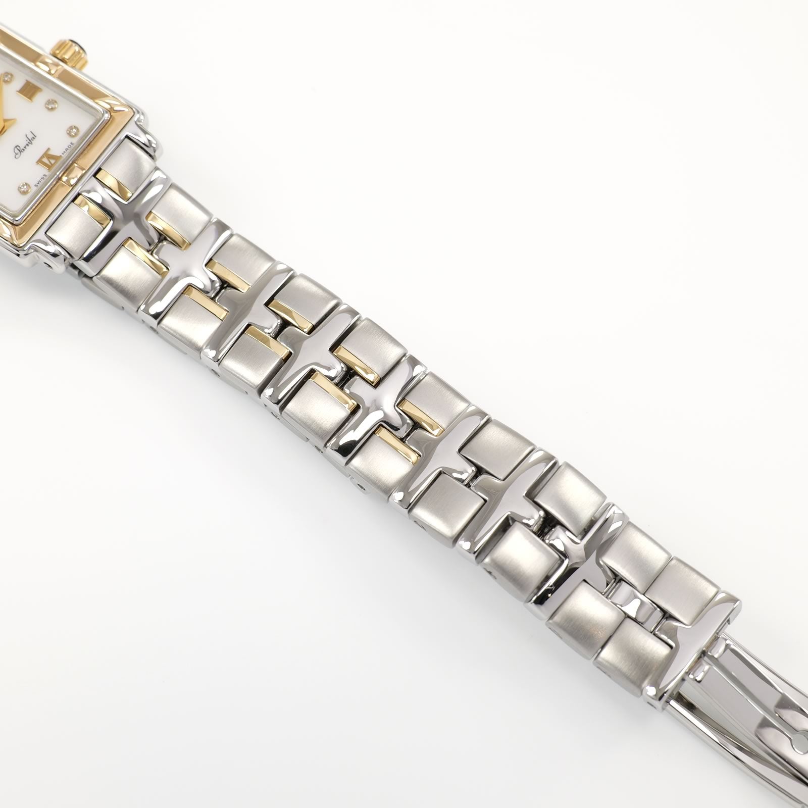 Raymond Weil Parsifal 9630 stainless steel and 18k Gold bracelet bottom