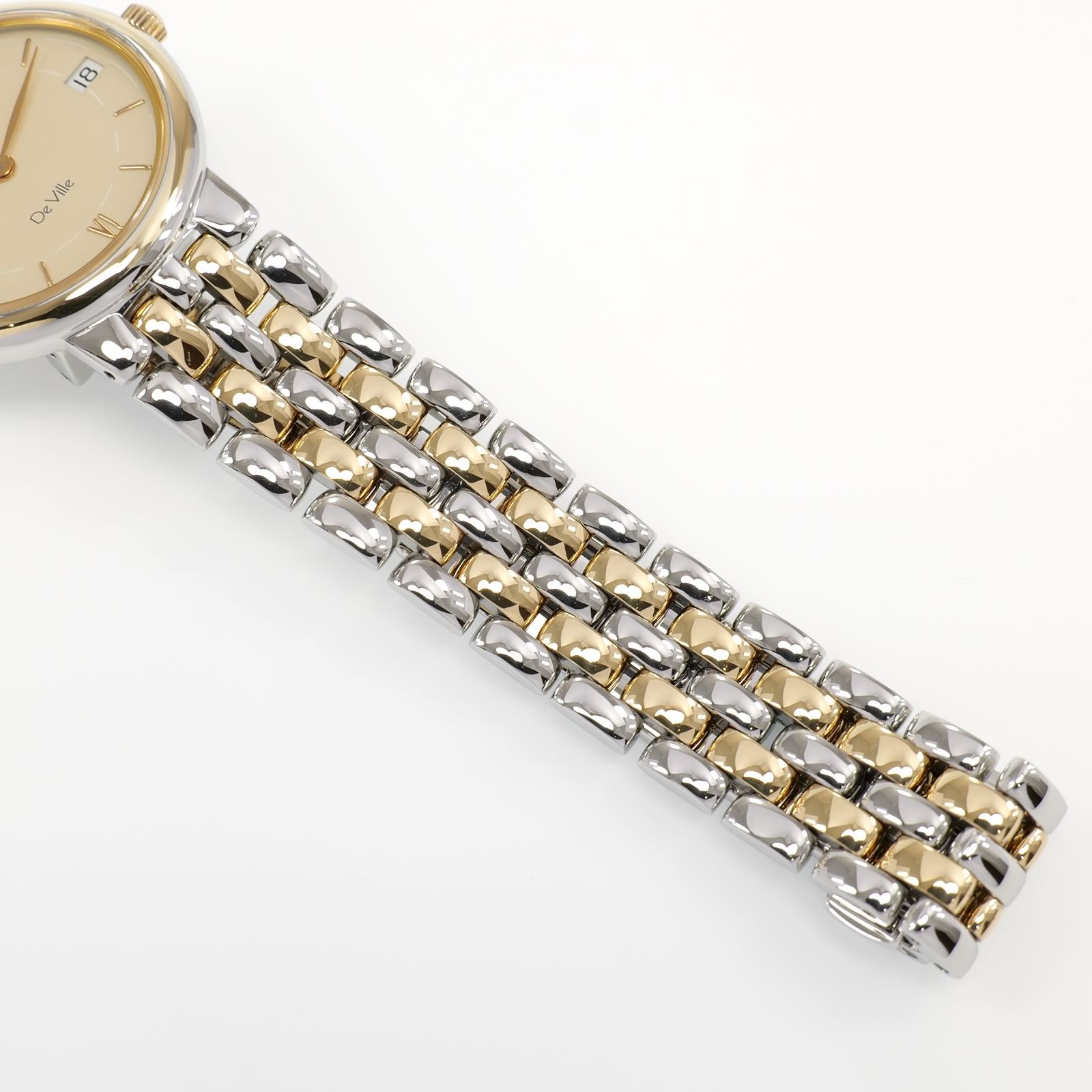Omega De Ville 7280.63.00 18k Gold & Stainless Steel bracelet bottom