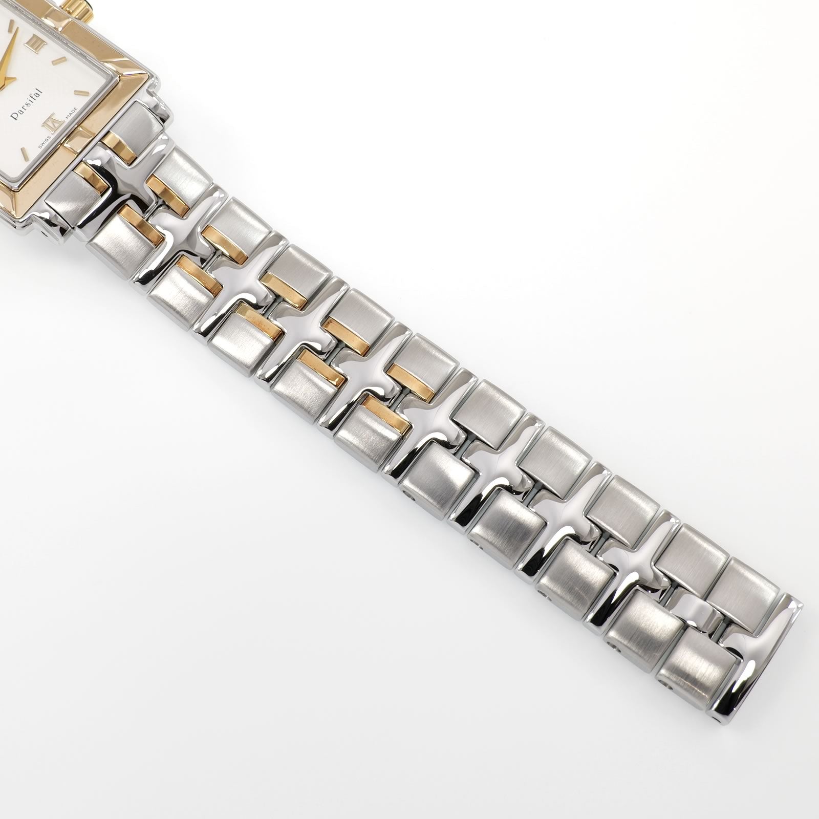 Raymond Weil Parsifal 9730 stainless steel and 18k Gold bracelet bottom