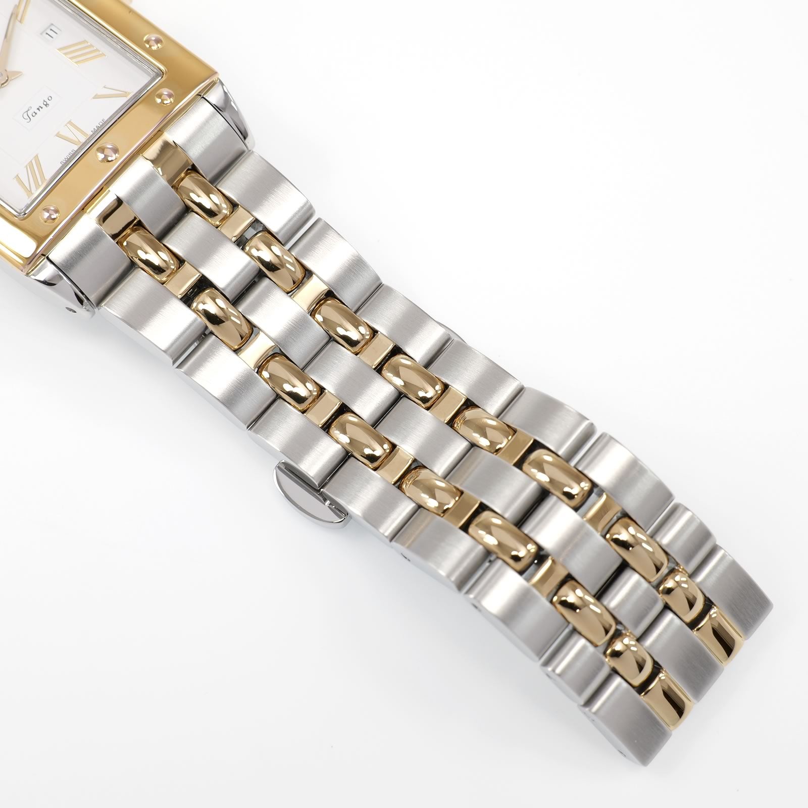 Raymond Weil Tango 5381 stainless steel and 18k gold plated bracelet bottom
