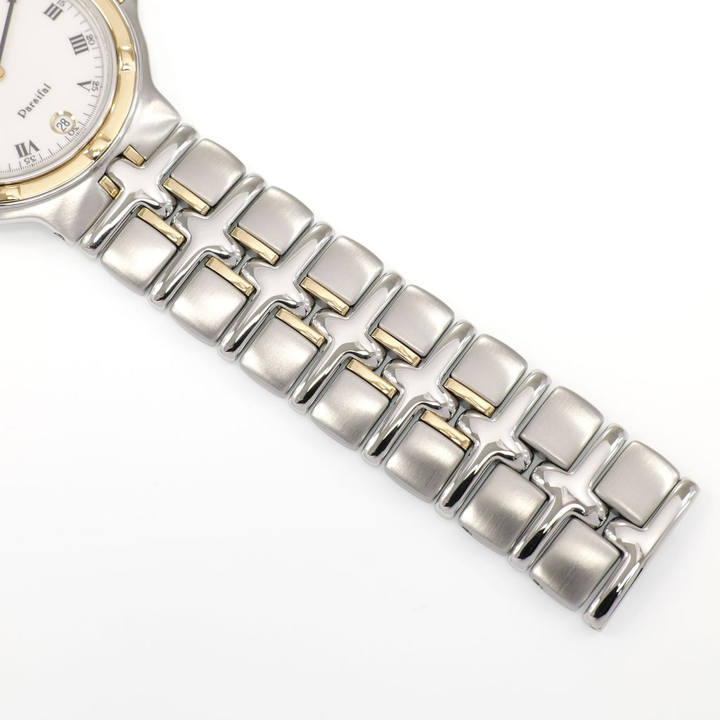 Raymond Weil Parsifal 9190 stainless steel and 18k gold bracelet bottom