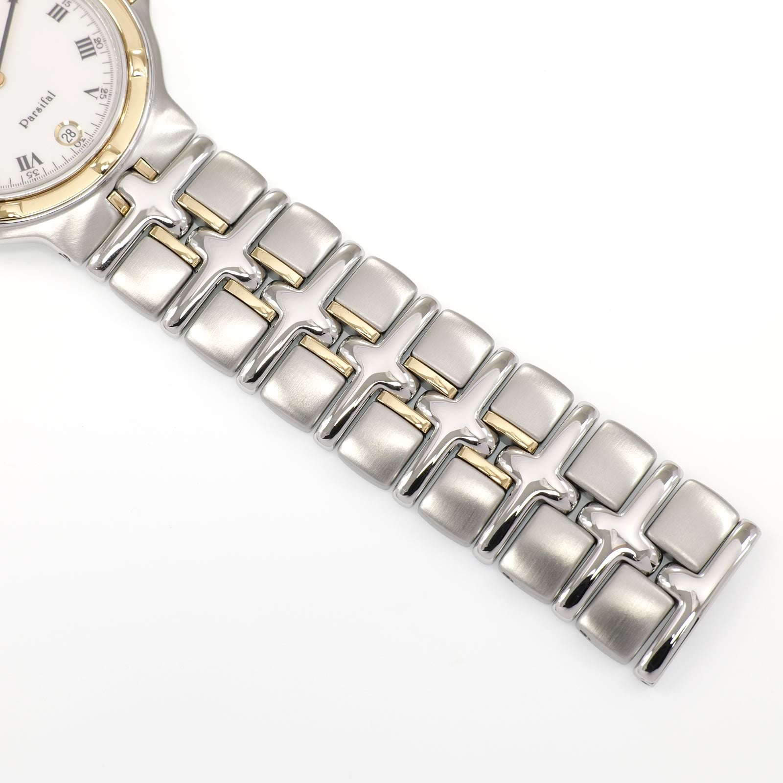 Raymond Weil Parsifal 9190 stainless steel and 18k gold bracelet bottom