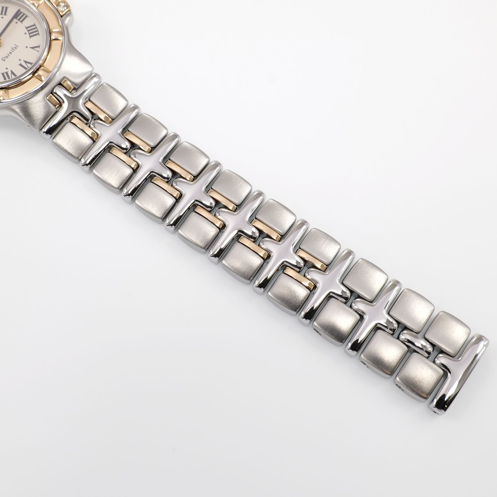 Raymond Weil Parsifal 9690 stainless steel and 18k gold bracelet bottom