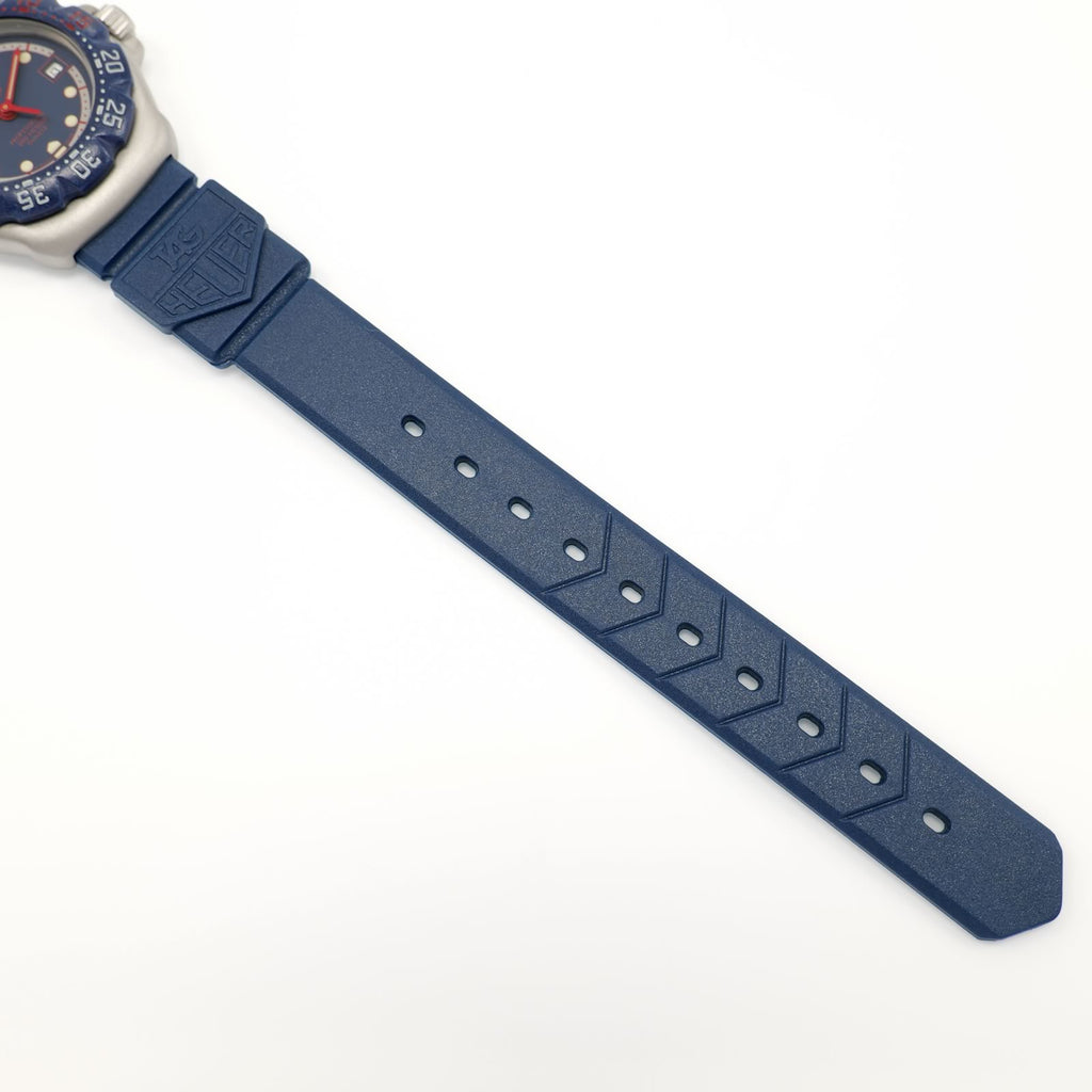 TAG Heuer Formula 1 370.508 Blue Rubber Strap bottom