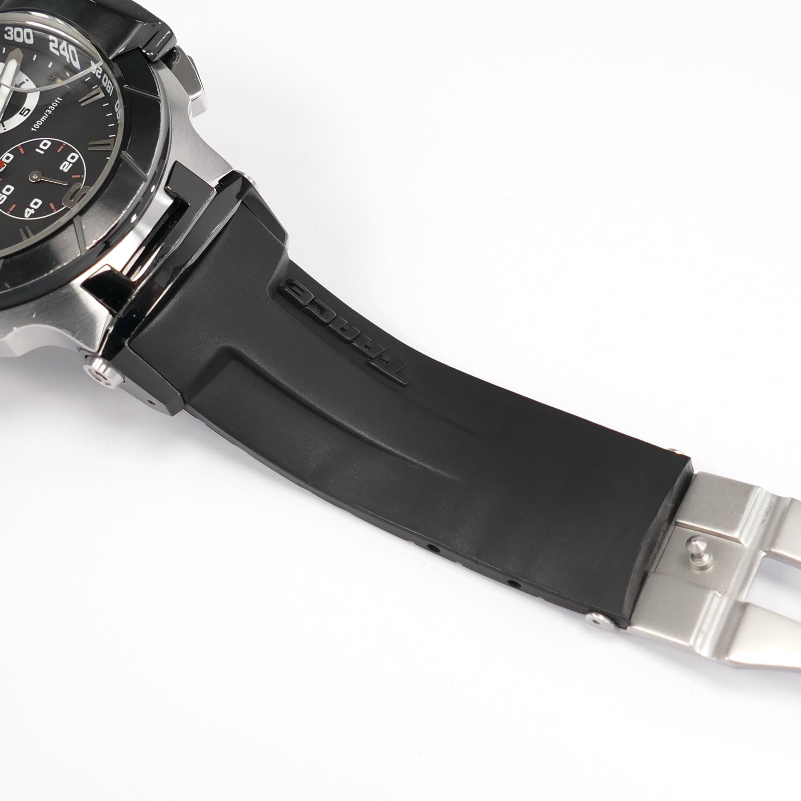 Tissot T-Race T048417A black rubber strap bottom