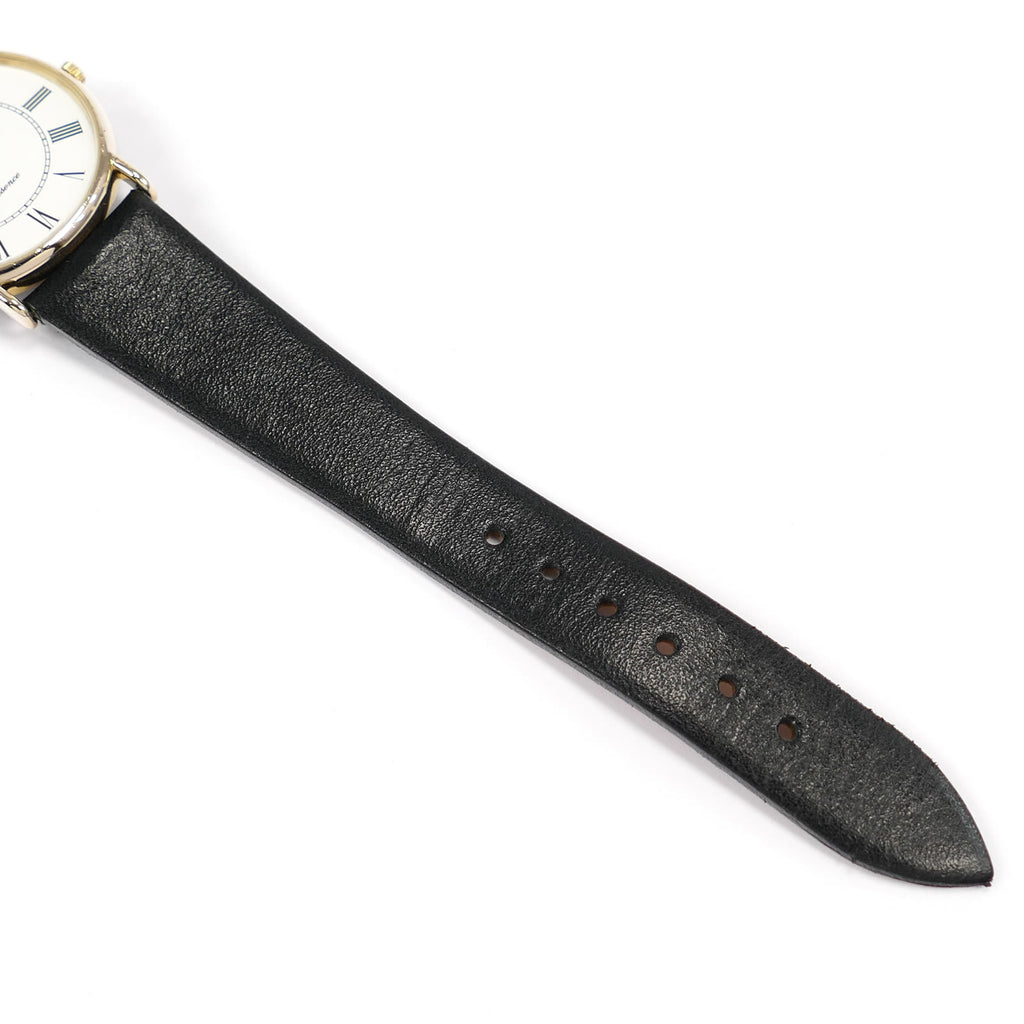 Longines Présence black leather strap bottom