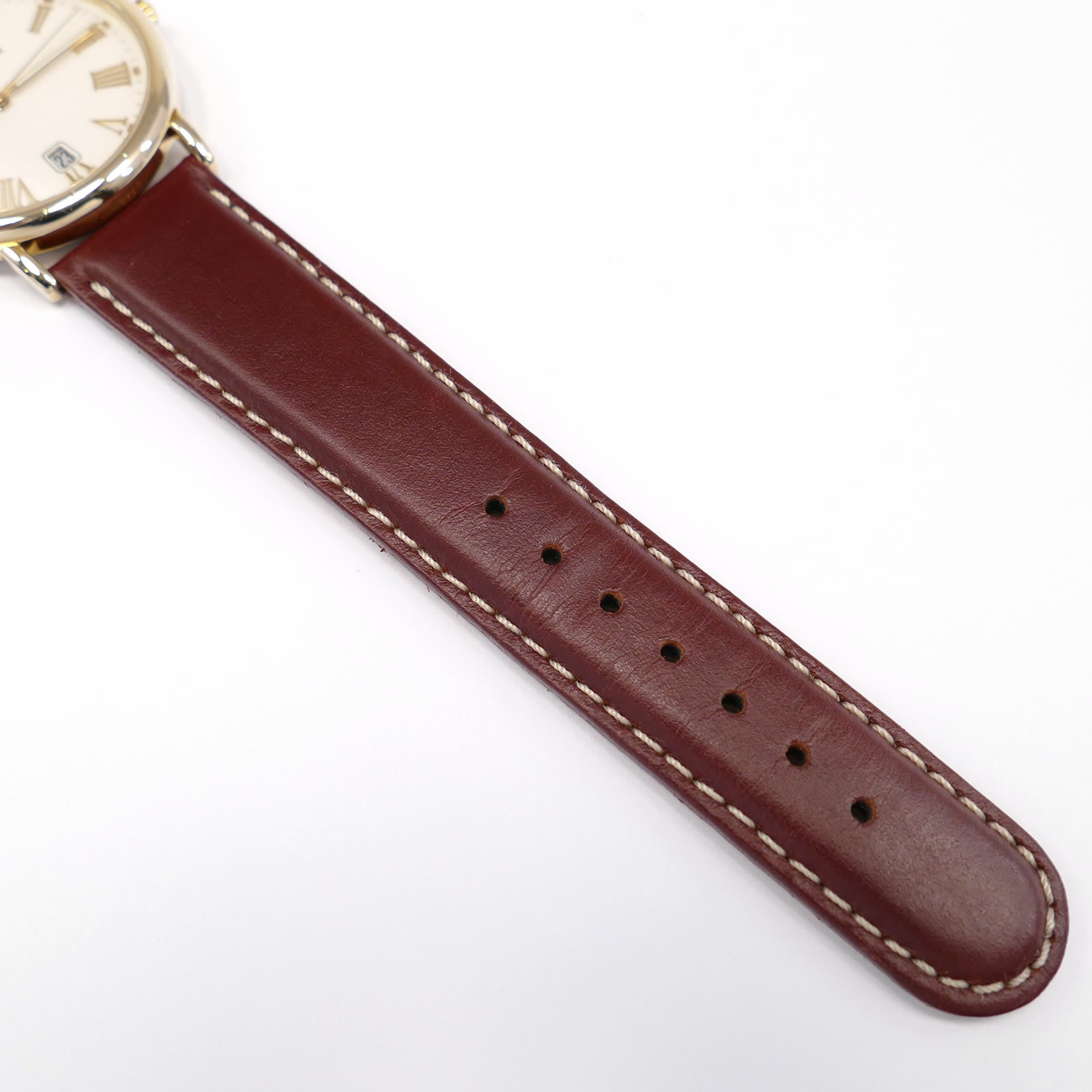 Maurice Lacroix Les Classiques LC1027 brown leather strap bottom