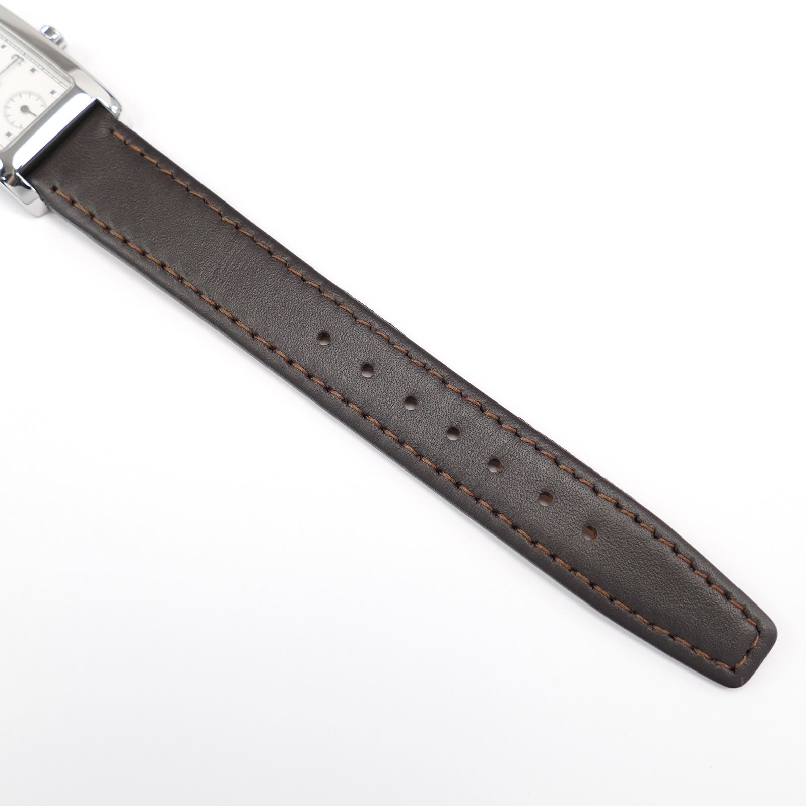 Baume & Mercier Hampton MV045139 dark brown leather strap bottom