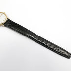 Longines Les Grandes Classiques L4.120.2 black leather crocodile grain strap bottom