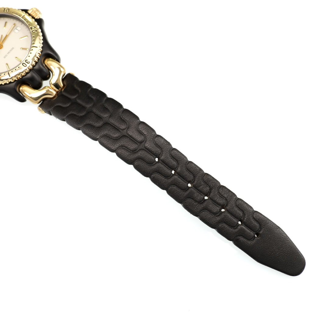 TAG Heuer SEL S93.313C black leather strap bottom