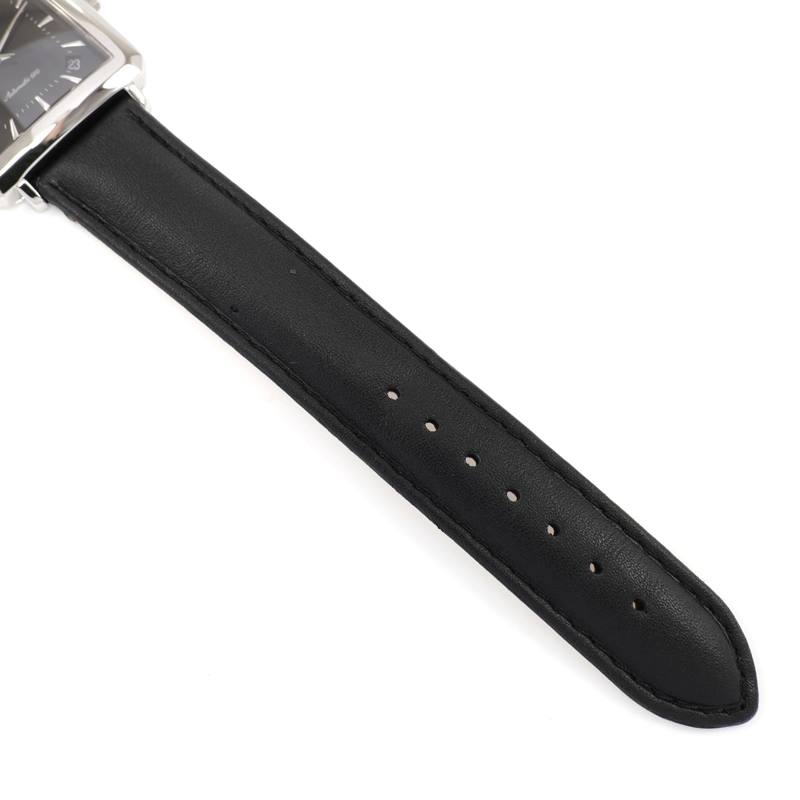 Zenith Elite 670 black leather strap bottom