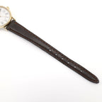 Longines Présence L4.136.2 brown leather strap bottom