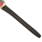 Gucci 3000L brown leather strap bottom