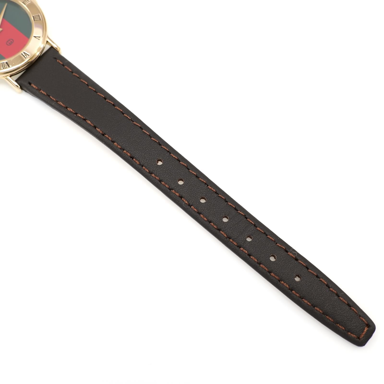 Gucci 3000L brown leather strap bottom