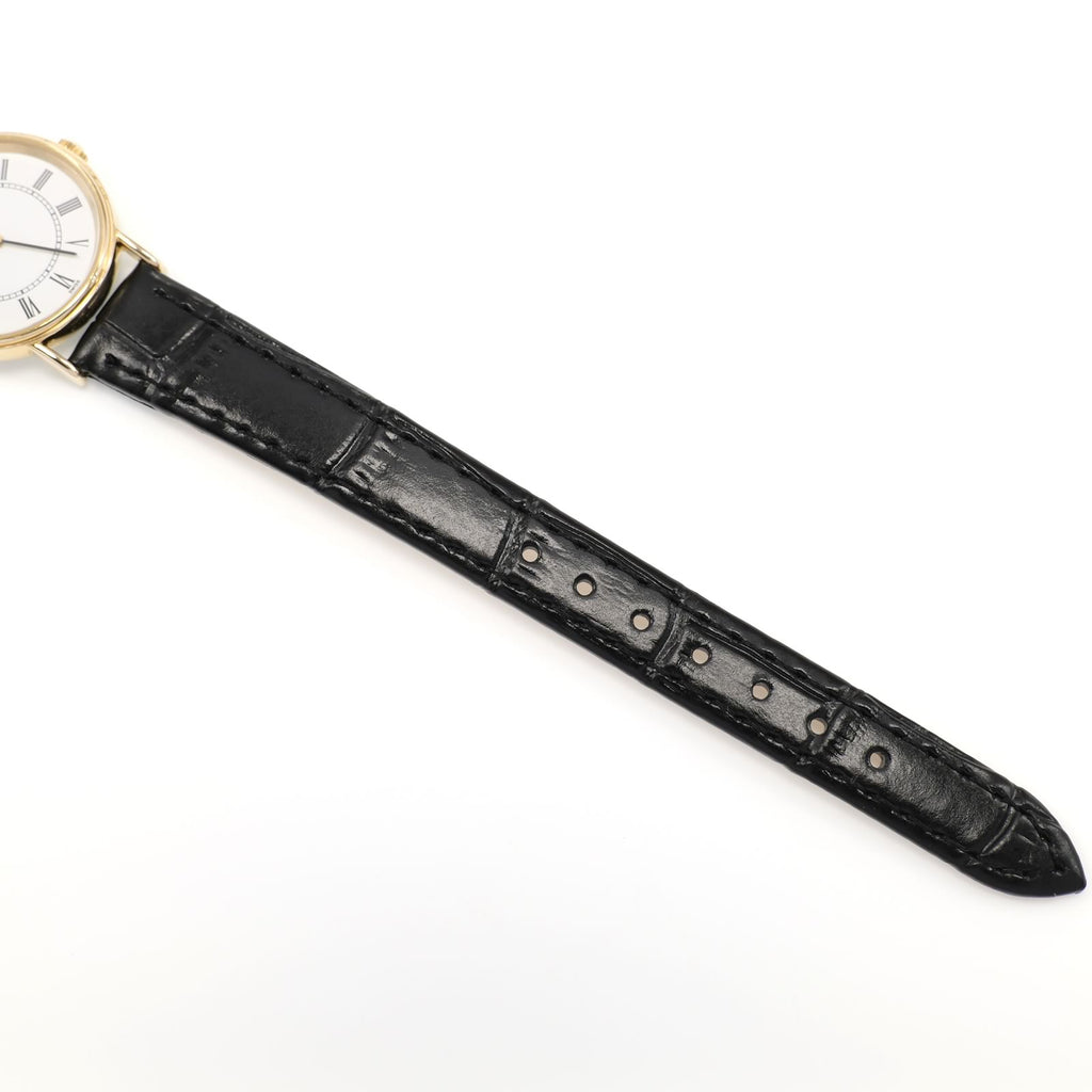 Longines Présence L4.137.2 black leather strap bottom