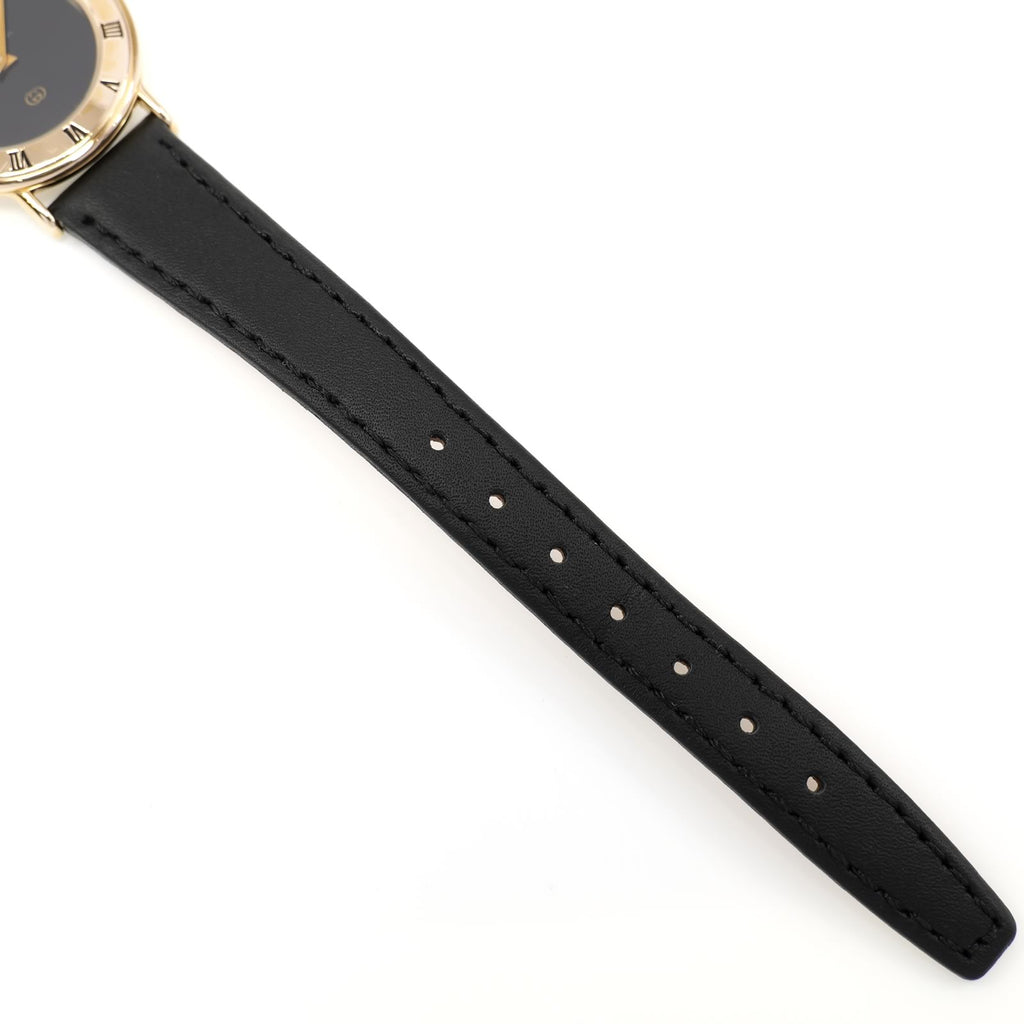 Gucci 3000L Black leather strap bottom