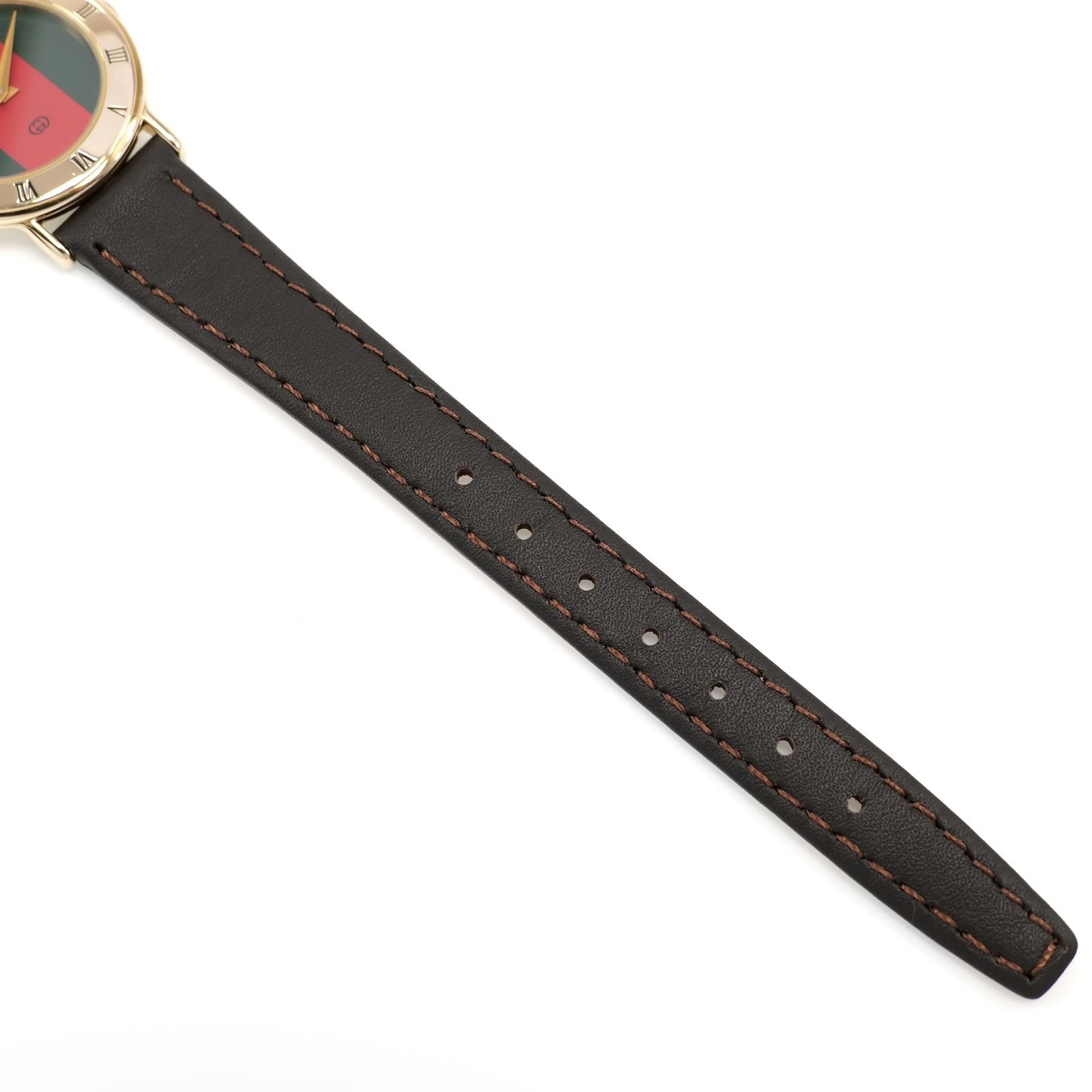 Gucci 3000L brown leather strap bottom