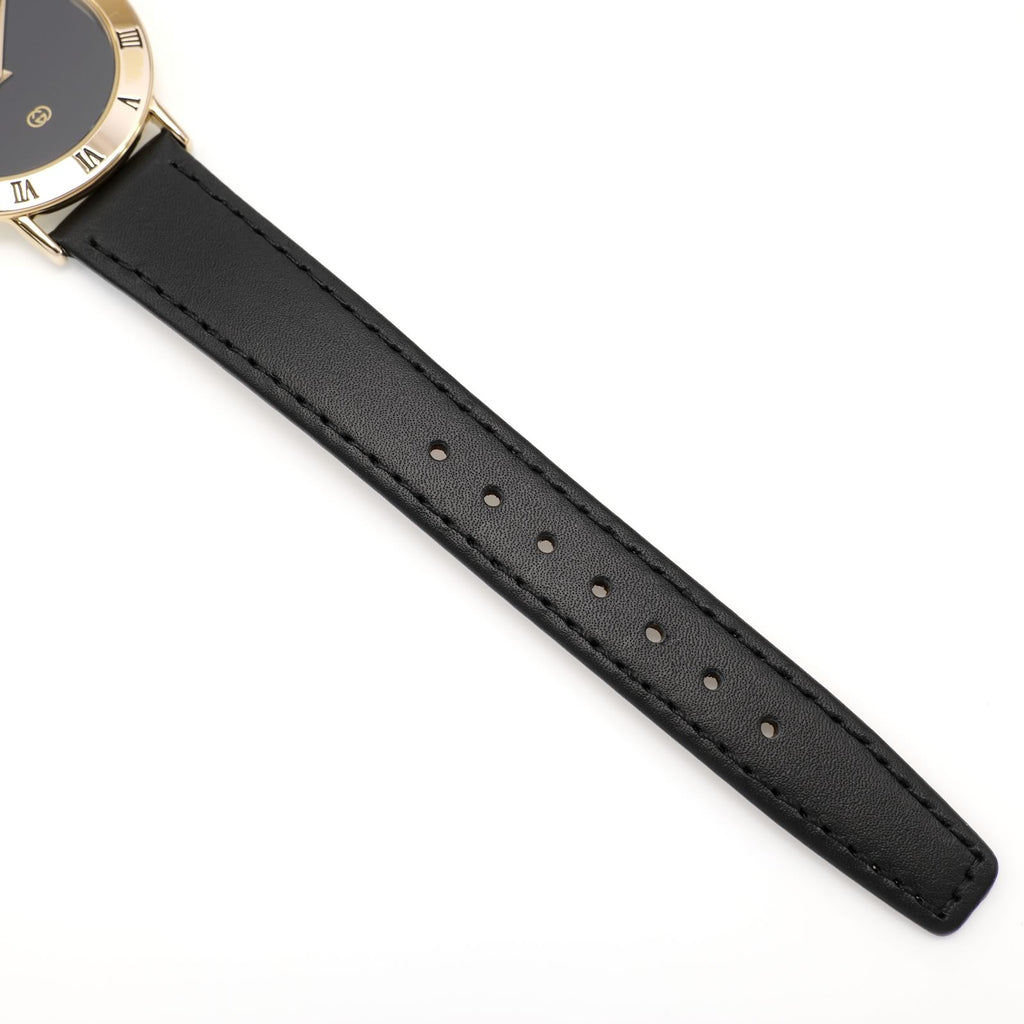 Gucci 3000M black leather strap bottom