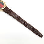 Gucci 3000L lizard brown leather strap bottom