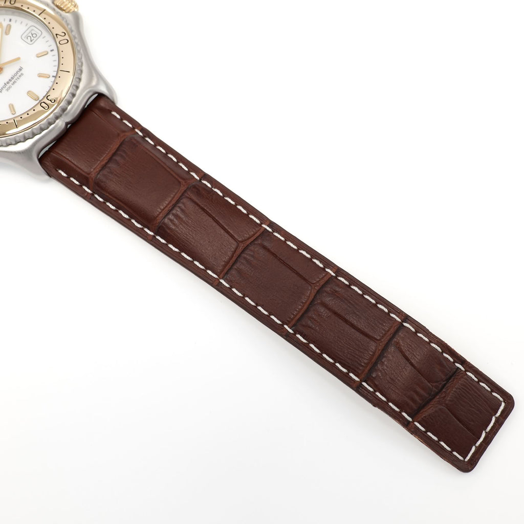 TAG Heuer SEL WI1150 brown leather strap bottom