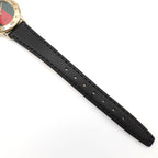 Gucci 3000L black leather strap bottom