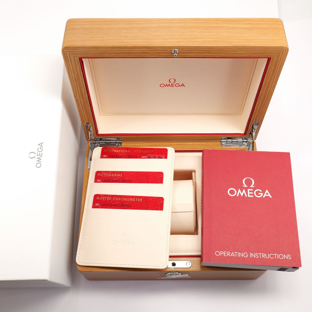 Omega De Ville Trésor 435.13.40.21.03.001 box and papers