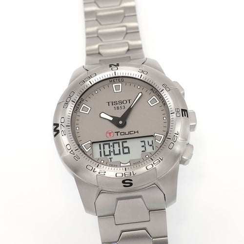 Tissot T-Touch II Men's 43mm Grey Dial Stainless Steel T047420A Touch Screen