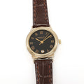 Raymond Weil Geneve 5342 Ladies 24mm Black Dial 18k Gold Plated - Roman Numerals