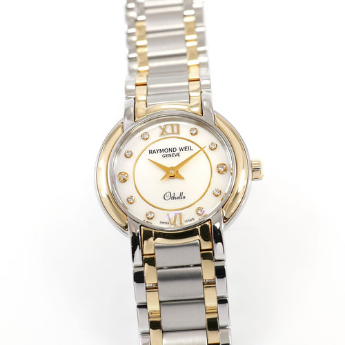 Raymond Weil Othello 2320 Ladies 25mm Mother of Pearl & Diamonds with 18k Gold